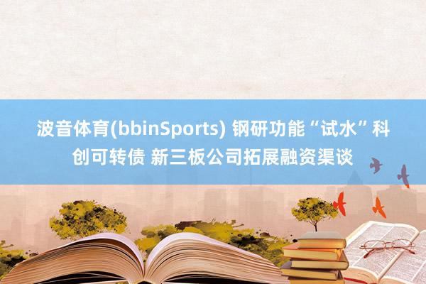 波音体育(bbinSports) 钢研功能“试水”科创可转债 新三板公司拓展融资渠谈