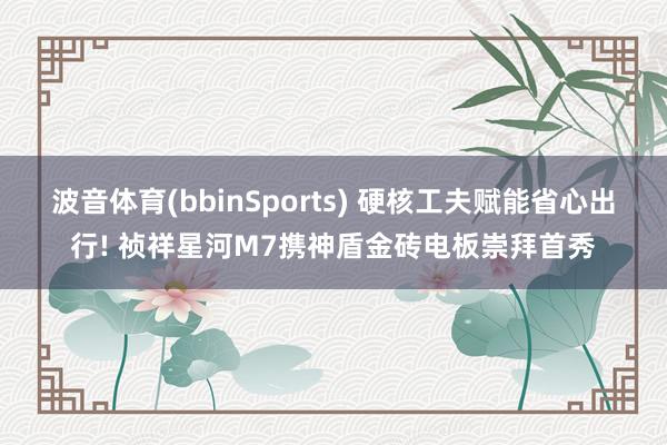 波音体育(bbinSports) 硬核工夫赋能省心出行! 祯祥星河M7携神盾金砖电板崇拜首秀