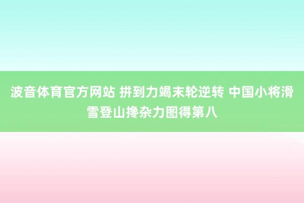 波音体育官方网站 拼到力竭末轮逆转 中国小将滑雪登山搀杂力图得第八