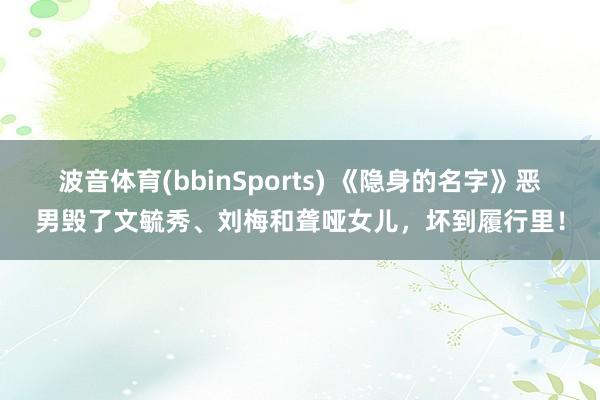波音体育(bbinSports) 《隐身的名字》恶男毁了文毓秀、刘梅和聋哑女儿，坏到履行里！