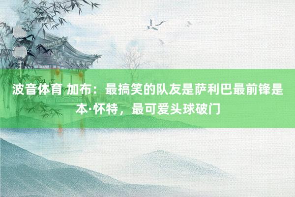 波音体育 加布：最搞笑的队友是萨利巴最前锋是本·怀特，最可爱头球破门