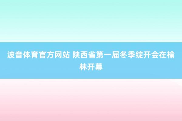 波音体育官方网站 陕西省第一届冬季绽开会在榆林开幕