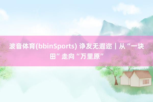 波音体育(bbinSports) 诤友无遐迩｜从“一块田”走向“万里原”