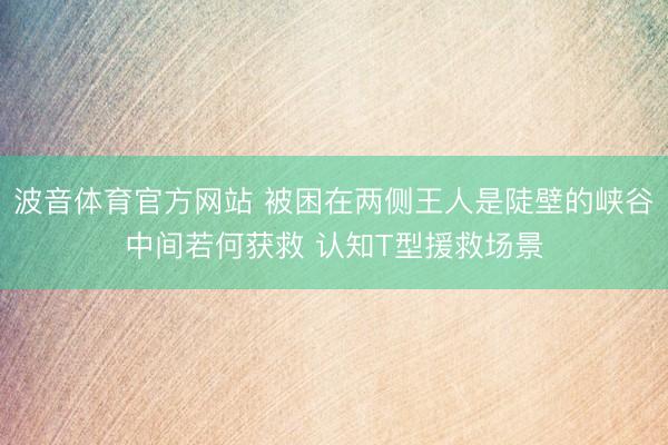 波音体育官方网站 被困在两侧王人是陡壁的峡谷中间若何获救 认知T型援救场景