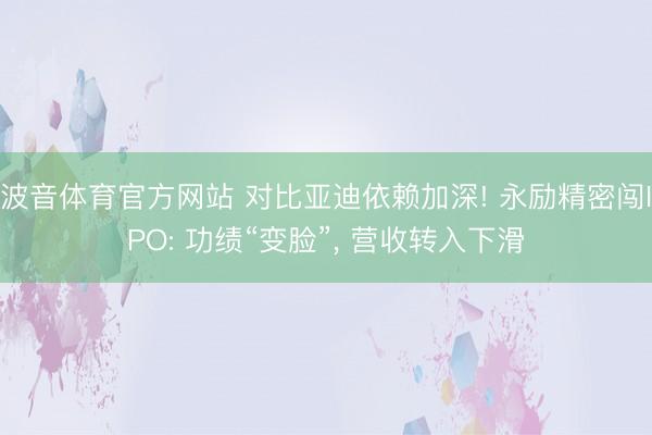 波音体育官方网站 对比亚迪依赖加深! 永励精密闯IPO: 功绩“变脸”， 营收转入下滑