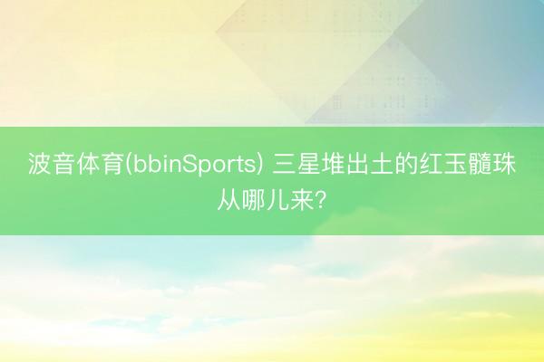波音体育(bbinSports) 三星堆出土的红玉髓珠从哪儿来？