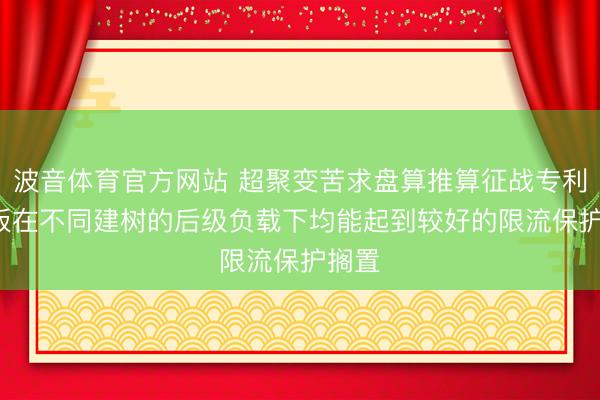 波音体育官方网站 超聚变苦求盘算推算征战专利， 单板在不同建树的后级负载下均能起到较好的限流保护搁置