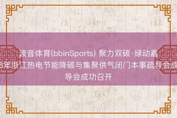 波音体育(bbinSports) 聚力双碳·绿动嘉兴|2026年浙江热电节能降碳与集聚供气闭门本事疏导会成功召开